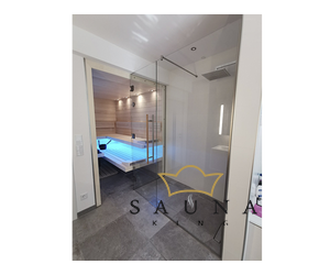 SAUNA KING WALK-IN Üveg zuhanyfal (SZÉ:140cm MA:200cm) 4 üvegszín választható
