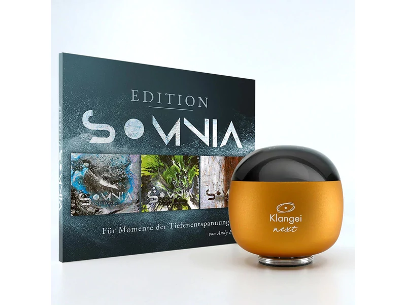 Klangei next vibrációs zenelejátszó, napfelkelte arany, „Somnia” zenei kreációval