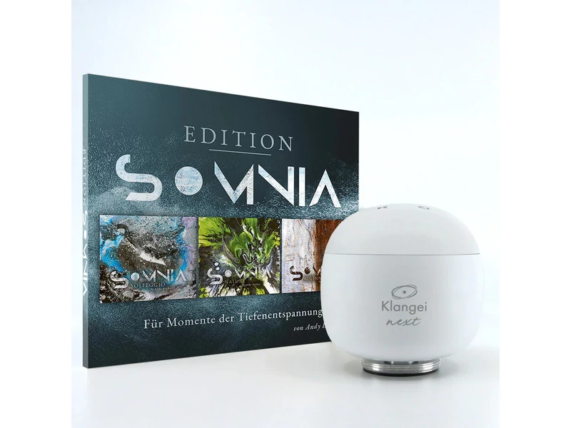 Klangei next vibrációs zenelejátszó, gyöngyház fehér, „Somnia” zenei kreációval