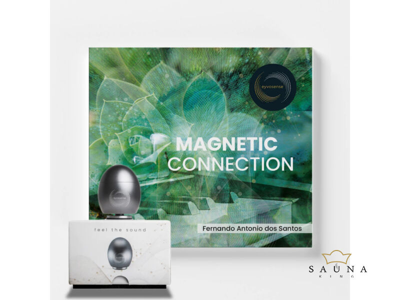 Klangei eyvo vibrációs zenelejátszó, platina, „Magnetic connection” zenei kreációval