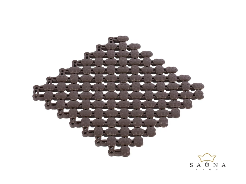 PVC Műanyag szauna lábrács Basic 20 x 20 cm, sötét barna
