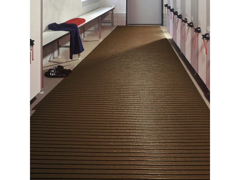 ÚJ! Csúszásgátló higiéniai szőnyeg vizes területre, szaunába, négyzetméterre, Barna