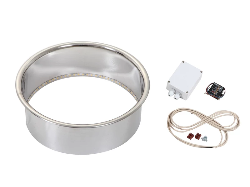 Megvilágított beépítőkeret HARVIA Cilindro kályhához, acél