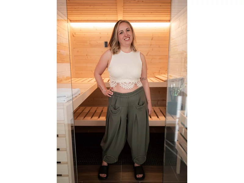 Szauna-, jóga- vagy háremnadrág, zöld