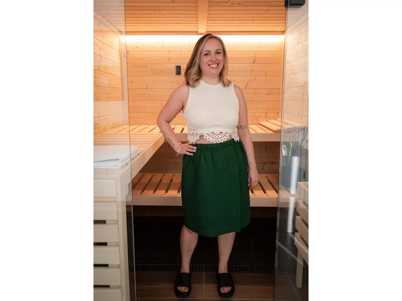 Szauna szoknya, sötét zöld